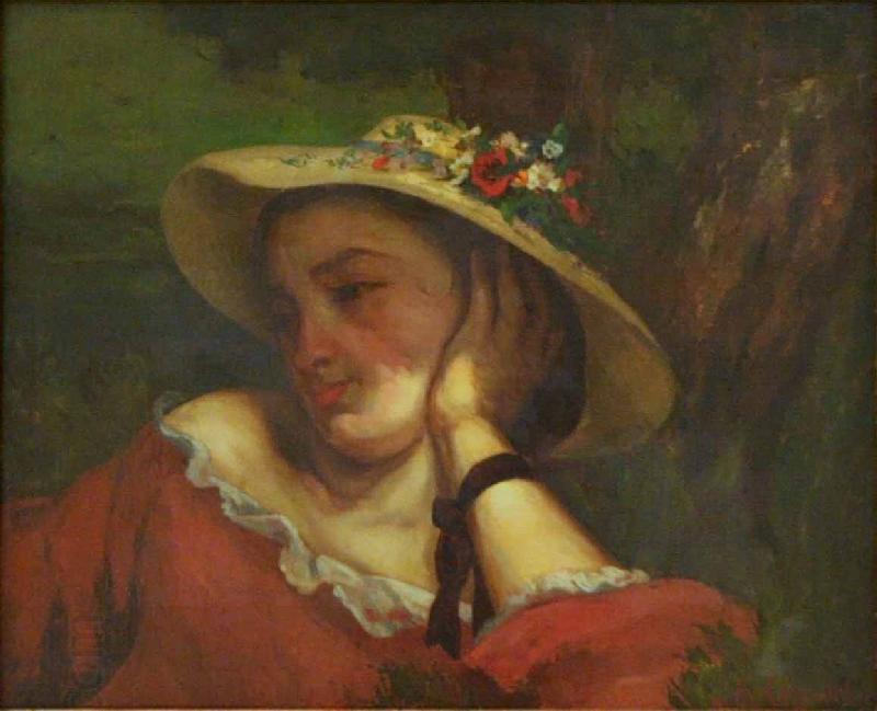 Gustave Courbet Woman with Flowers in her Hat China oil painting art